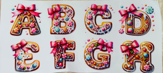321 Lebkuchen Alphabet Grösse: ca. 5cm mal 5cm