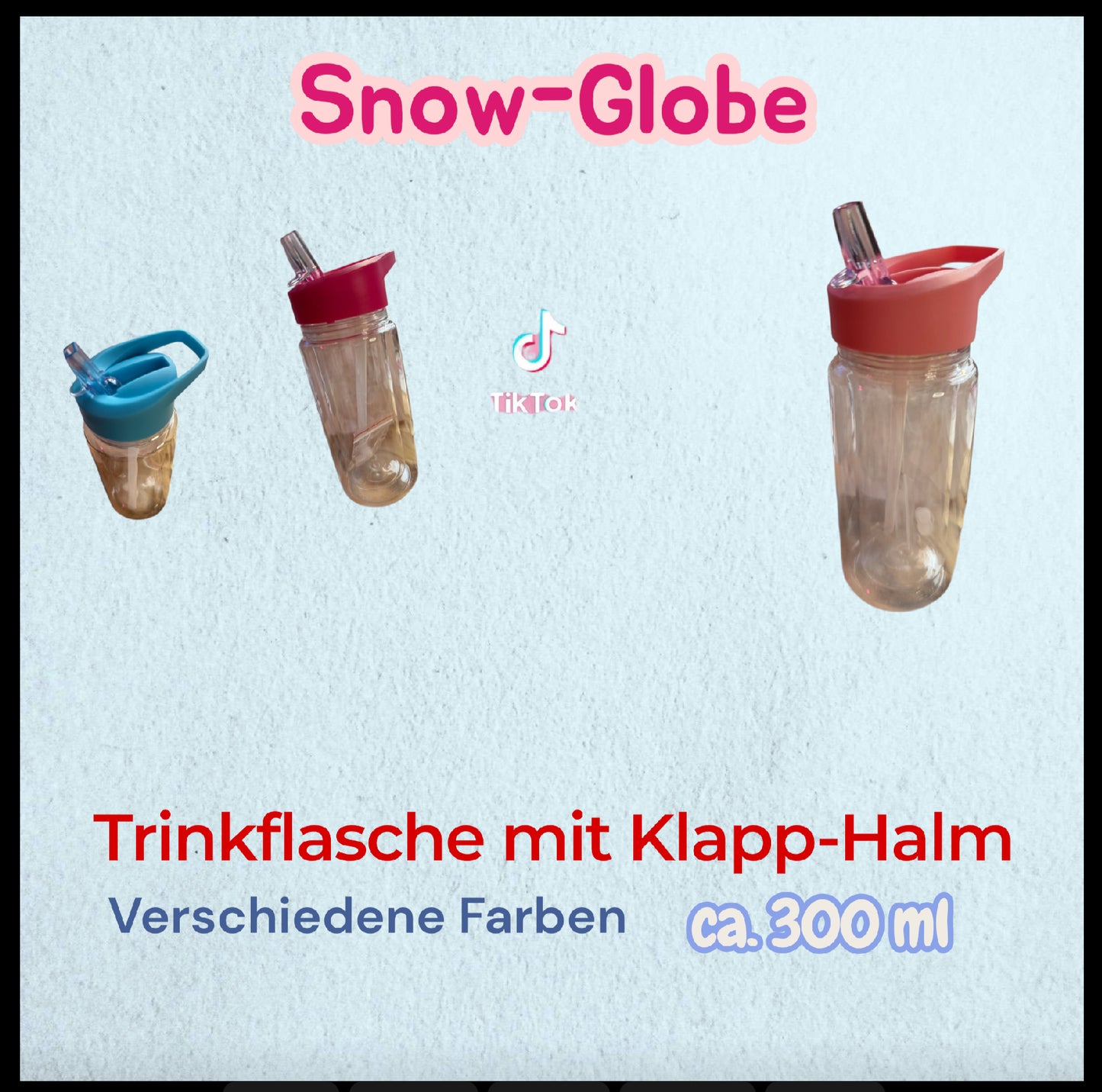 „Der Kid“ Snowglobe-Becher Flip-Top-Verschluss mit Trinkhalm