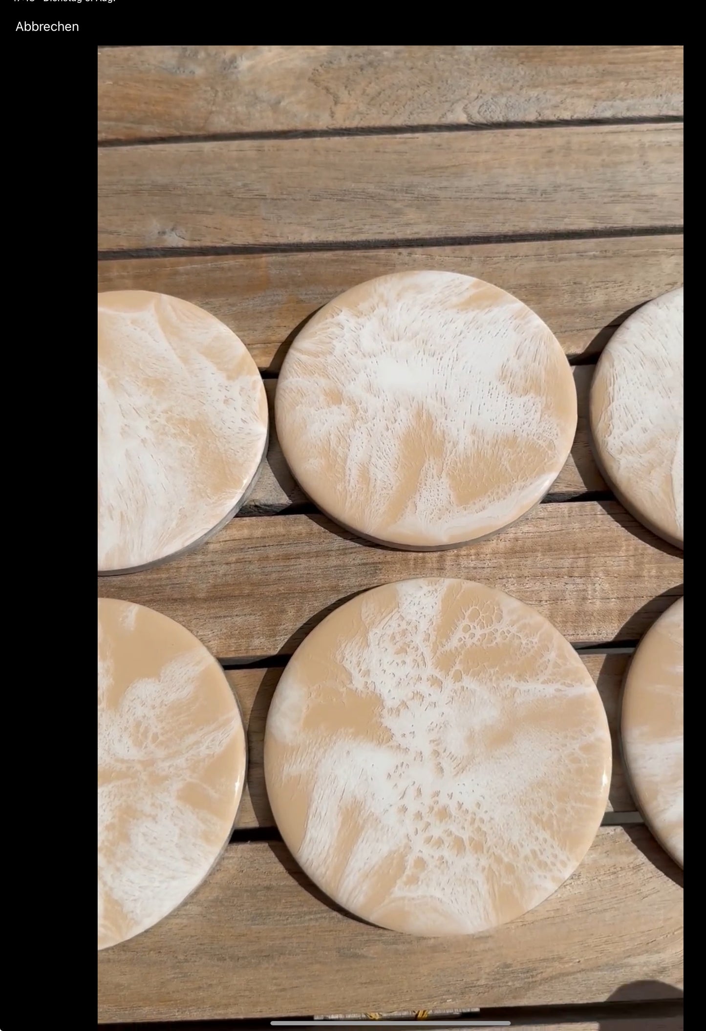 TikTok live Shopping 🎨 Keramik - Untersetzer mit Resin in Wunschfarben – individuell & kunstvoll