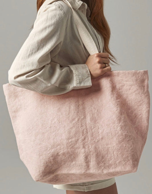 Soft Washed Jute Tote – oversized, soft & made for you 🤍