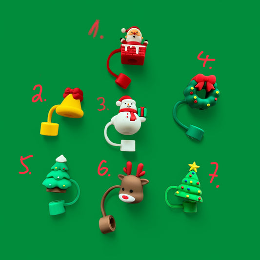 🎄🎅 Christmas Magic Trinkhalmabdeckungen – Festliche Edition 🎅🎄