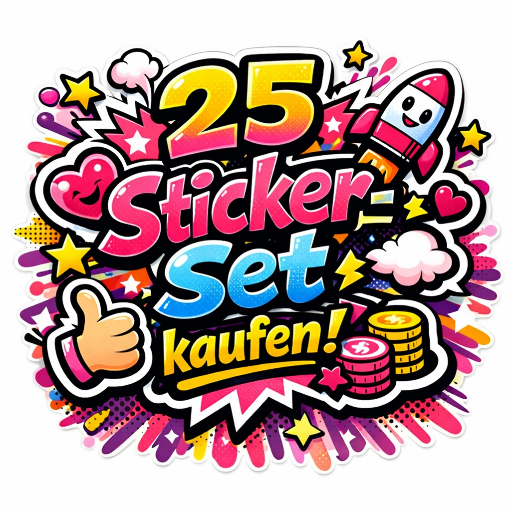 25 Sticker – frei kombinierbar aus dem gesamten Shop