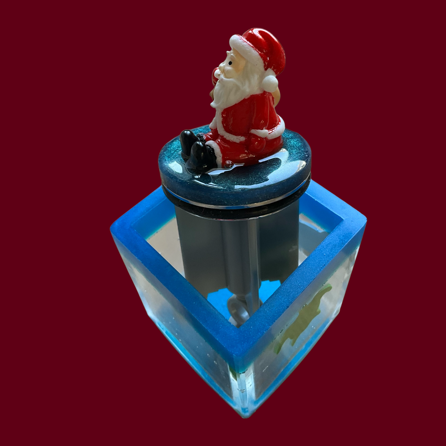 🎄 Weihnachts Waschbeckenstöpsel – Sitzender Weihnachtsmann