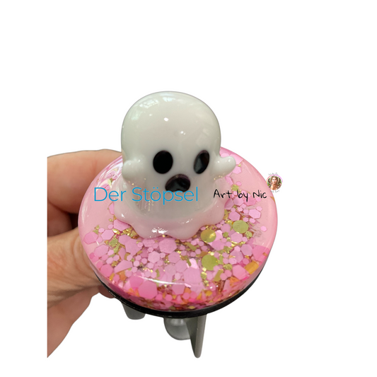 👻 Der Stöpsel – Art by Nic | Halloween Edition „Sweet Pink Ghost“ 🎃