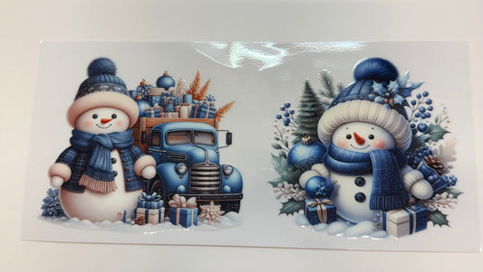 Pinguine Christmas blau 2