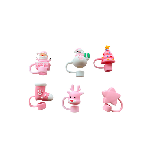 🎀 Christmas Straw Cap Collection – Rosa Edition 🎀
