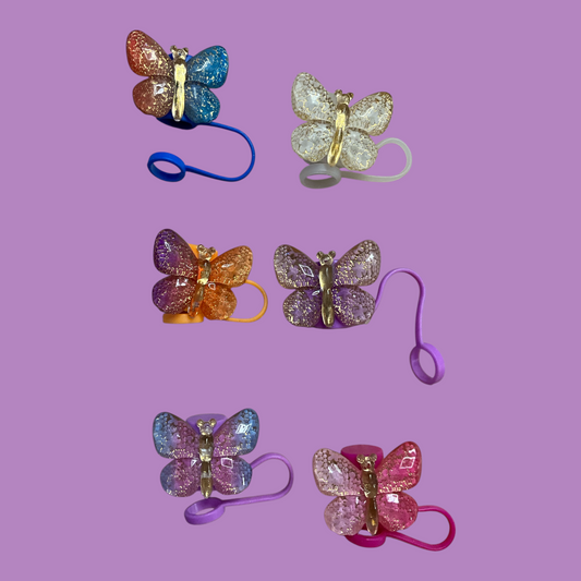 🦋✨ Butterfly Sparkle Trinkhalmabdeckungen ✨🦋