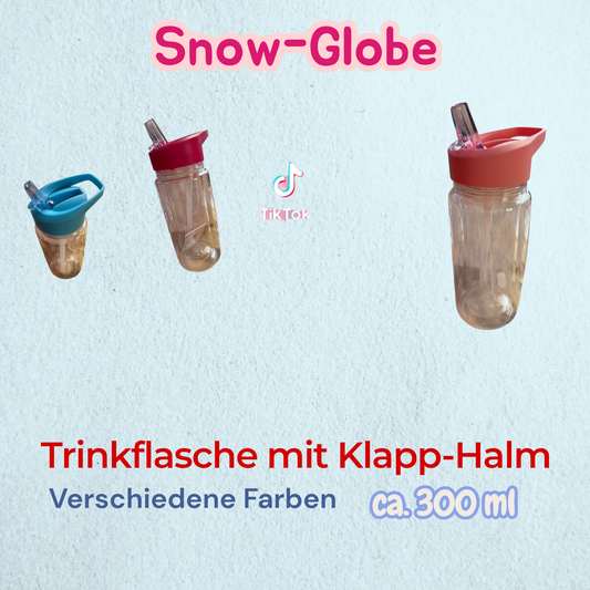 ✨ Snowglobe-Becher Flip-Top-Verschluss mit Trinkhalm – individuell & einzigartig ✨
