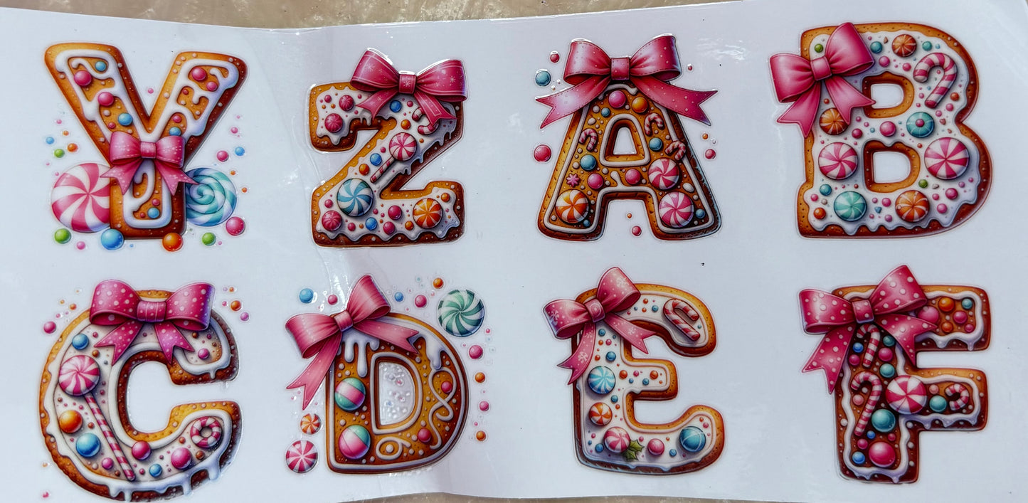 321 Lebkuchen Alphabet Grösse: ca. 5cm mal 5cm