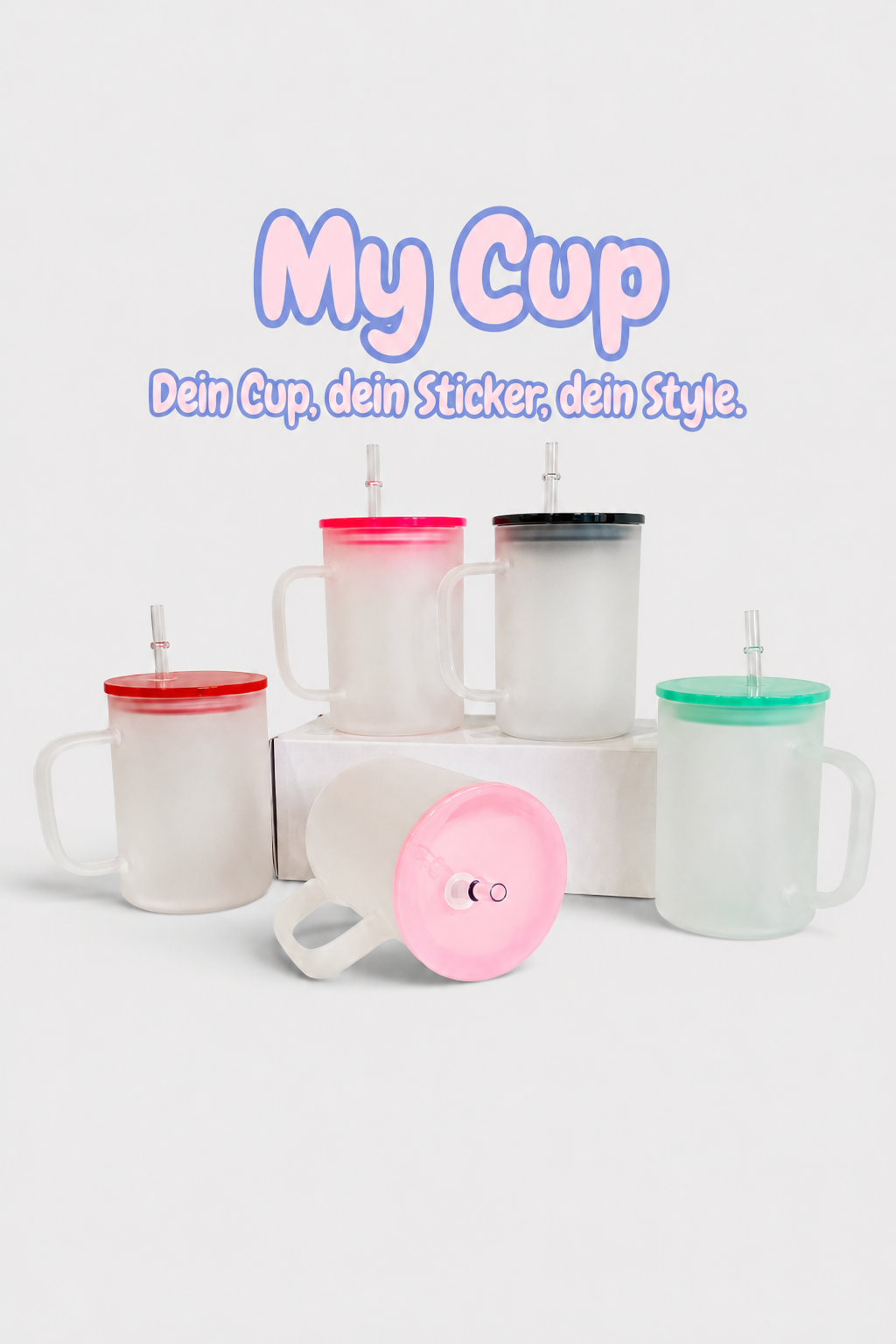 My Cup – Glastasse 500 ml inkl. Wunschsticker