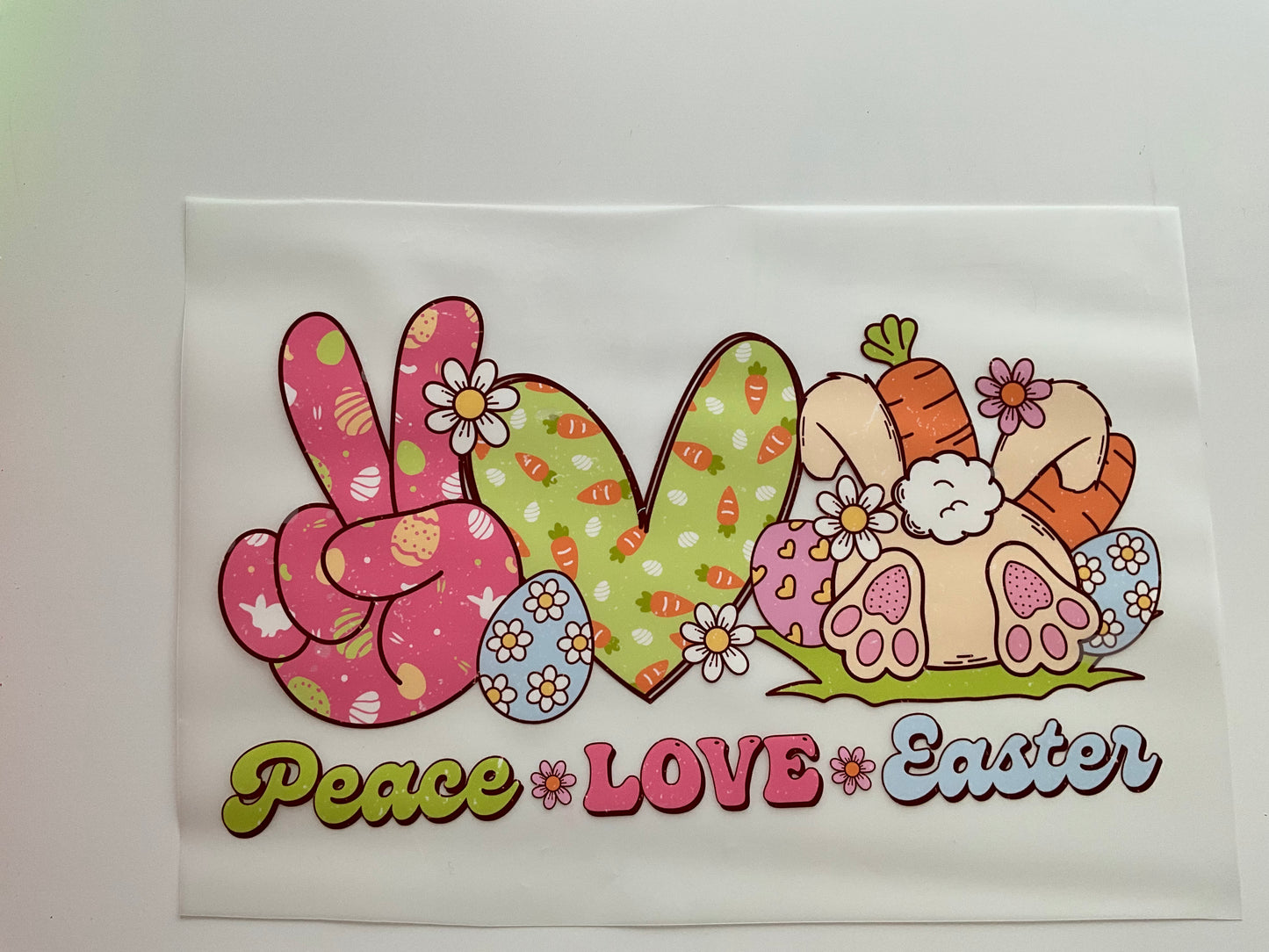 Textil Sticker- Peace love Easter
