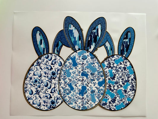 Textil Sticker- Easter egg blue