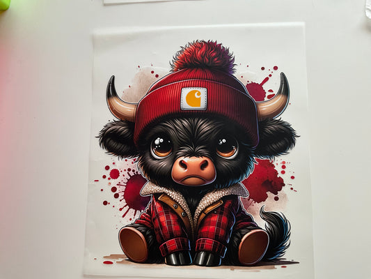 Textil Sticker-Kuh