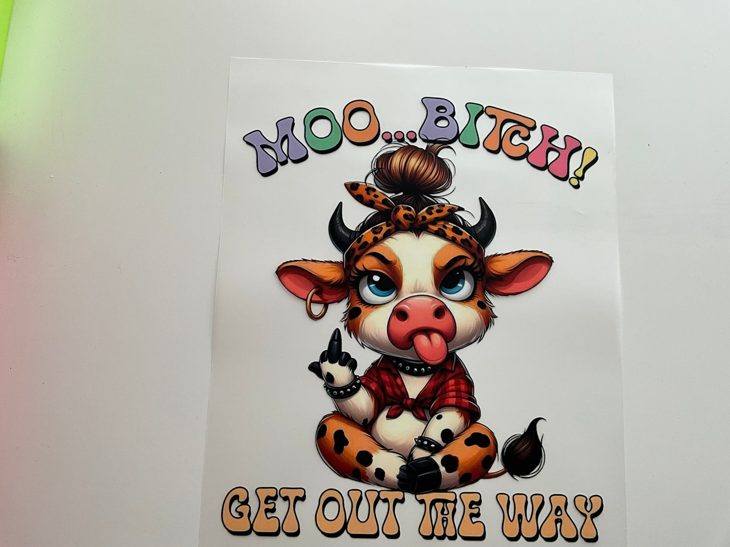 Textil Sticker- moo bitch