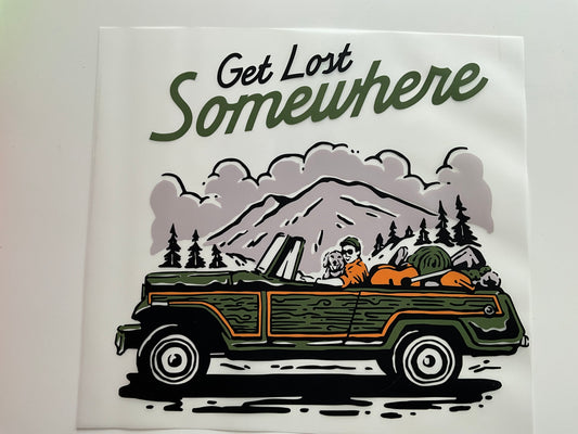 Textil Sticker- get lost somewhere