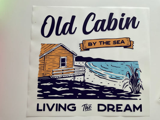 Textil Sticker- cabine by the sea