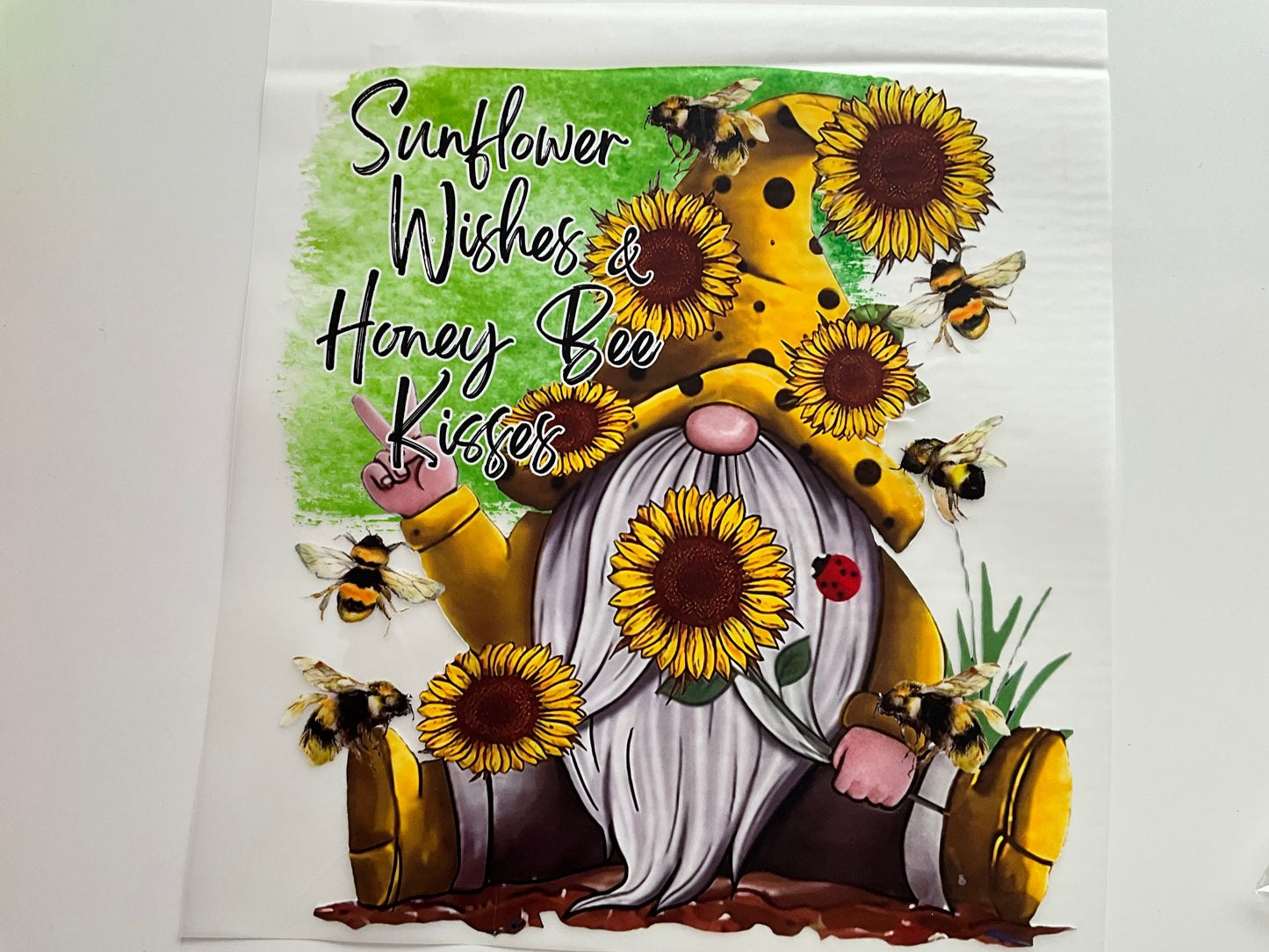 Textil Sticker- sunflower wishes bee…
