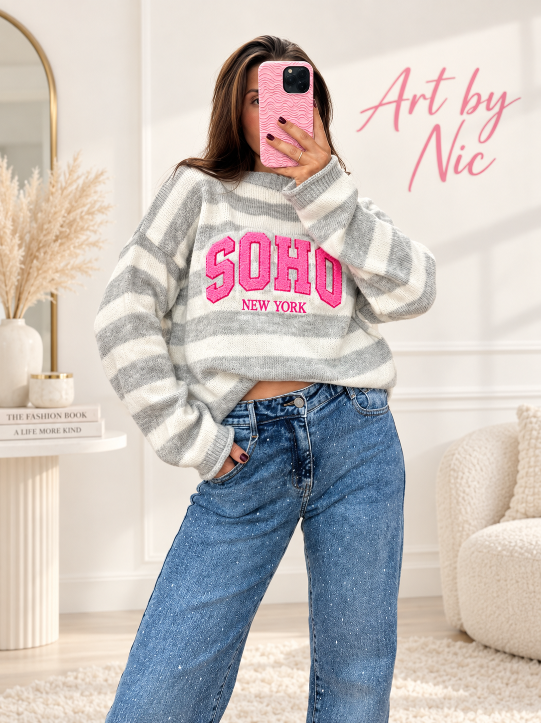 Pullover mit SOHO-Schriftzug