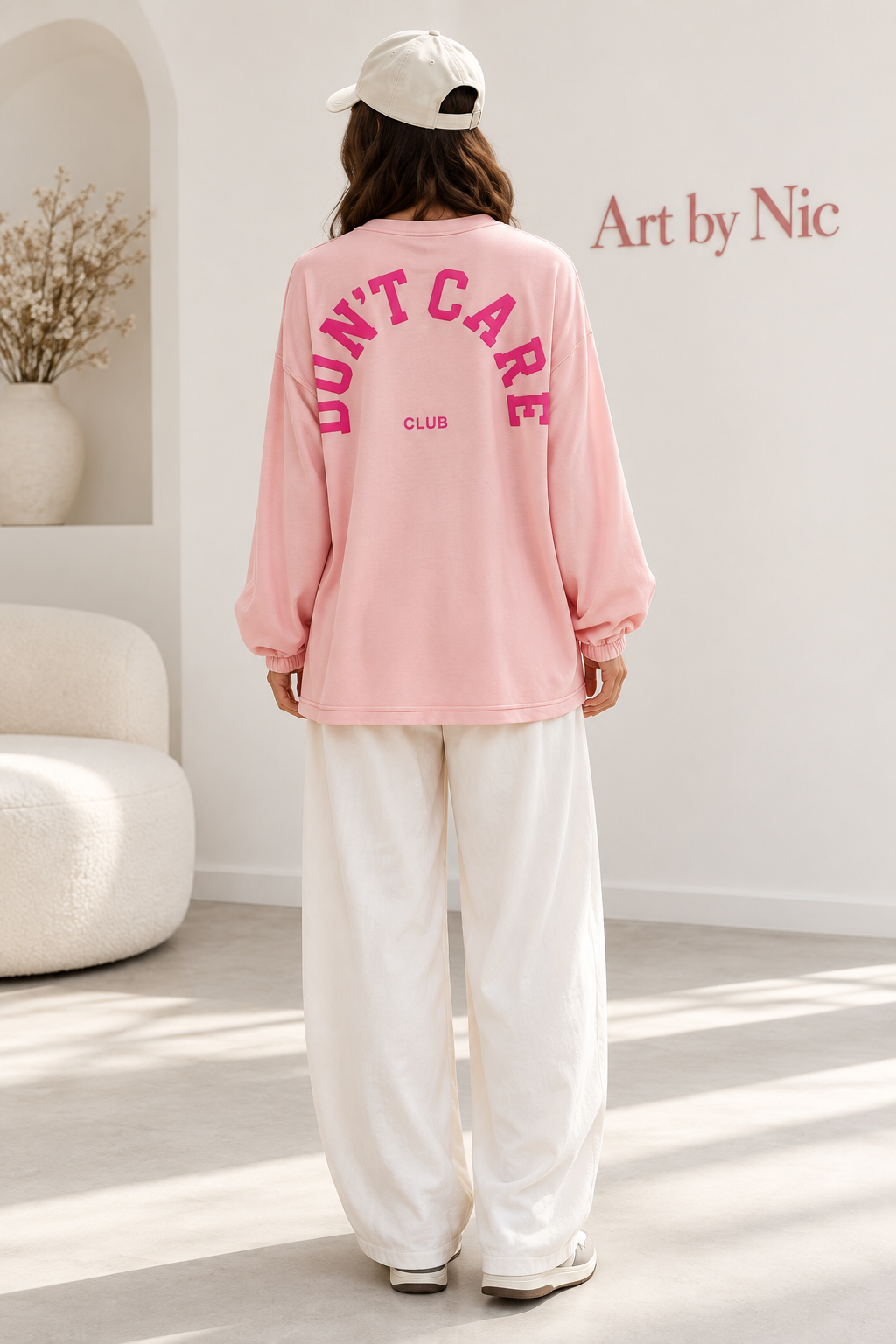 Pullover mit „DON’T CARE“-Schriftzug