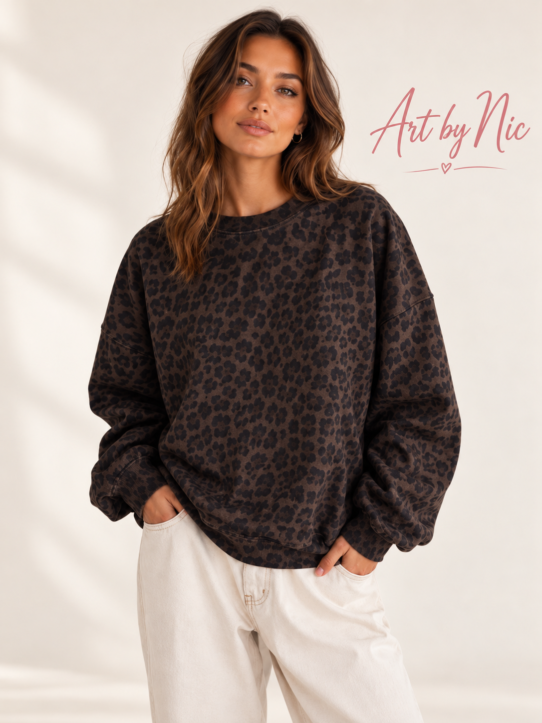 Leo dunkel  Statement Sweater – individuell für dich veredelt 🐆✨