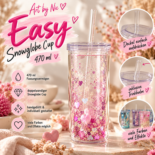 Art by Nic Easy Snowglobe Cup | 470 ml 💕