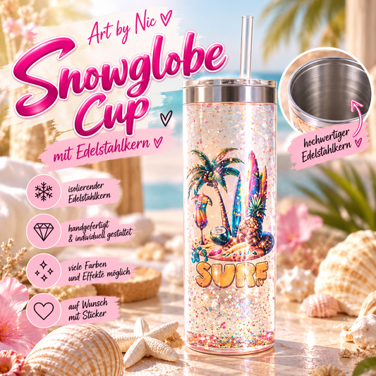 Art by Nic Snowglobe Cup Isolde mit Edelstahlkern | ca. 590–600 ml 💕