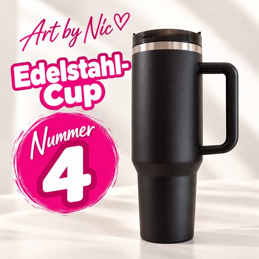 Art by Nic Edelstahl-Cup – Nummer 4 ca. 1,2 Liter / mit Henkel
