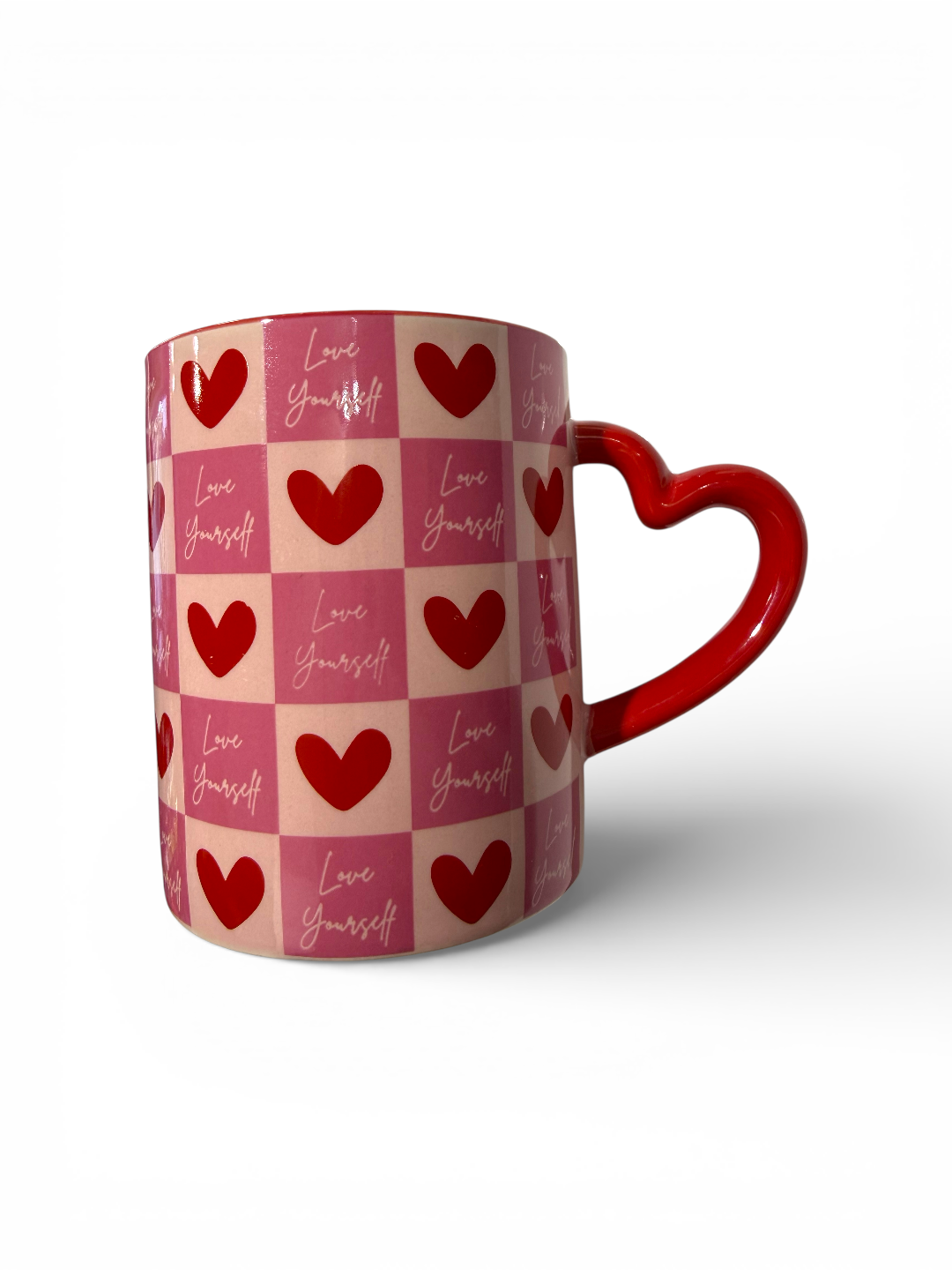 Liebe dich selbst Tasse mit Herzgriff