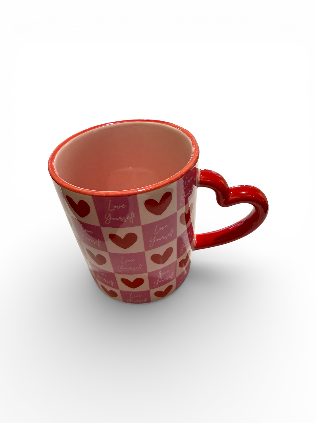 Liebe dich selbst Tasse mit Herzgriff