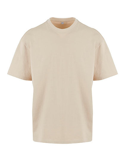 Live T-Shirt Oversized aus Bio-Baumwolle – personalisiert mit Wunsch-Sticker