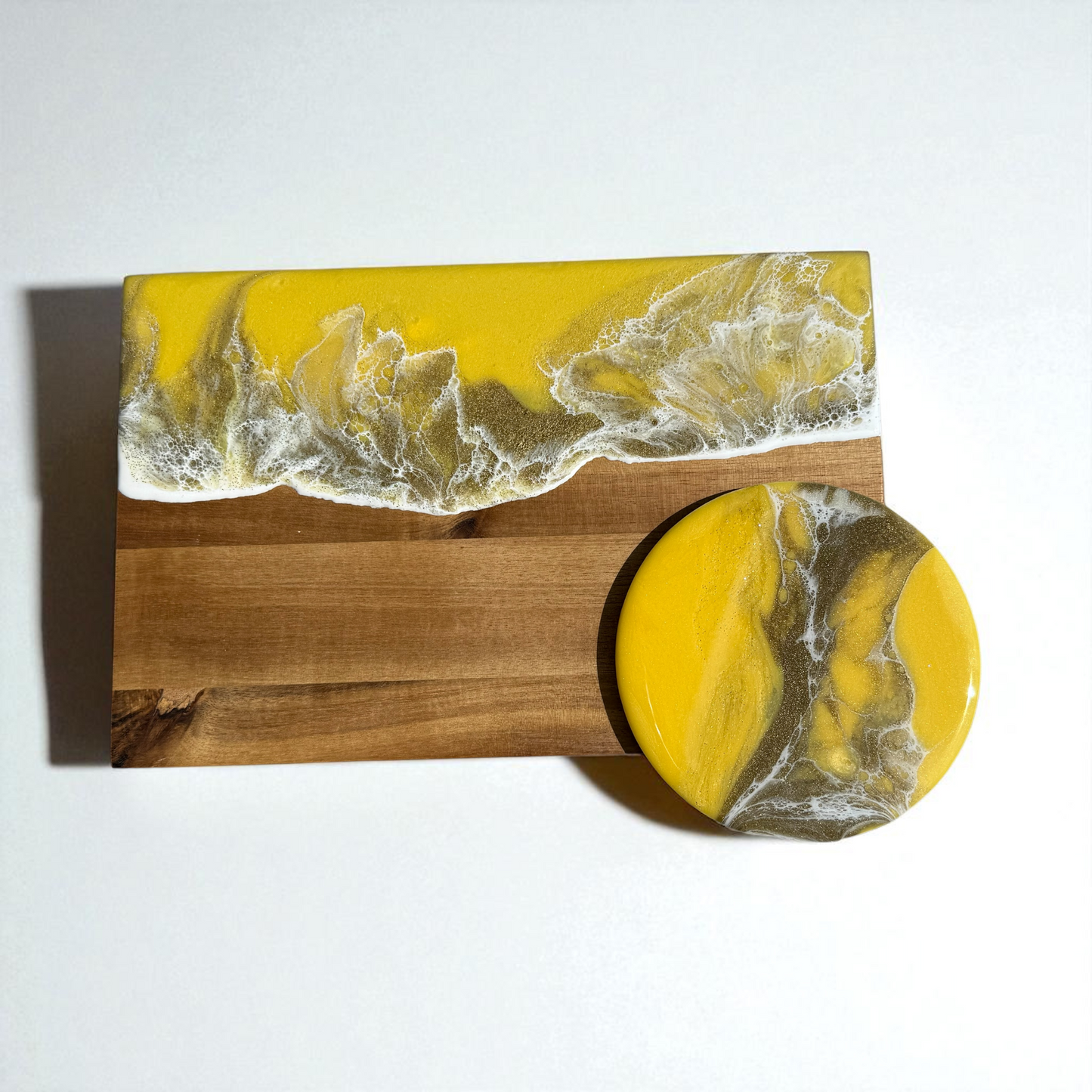 ✨ Handmade Set: Keramikuntersetzer & Servierbrett – individuell für dich gefertigt .