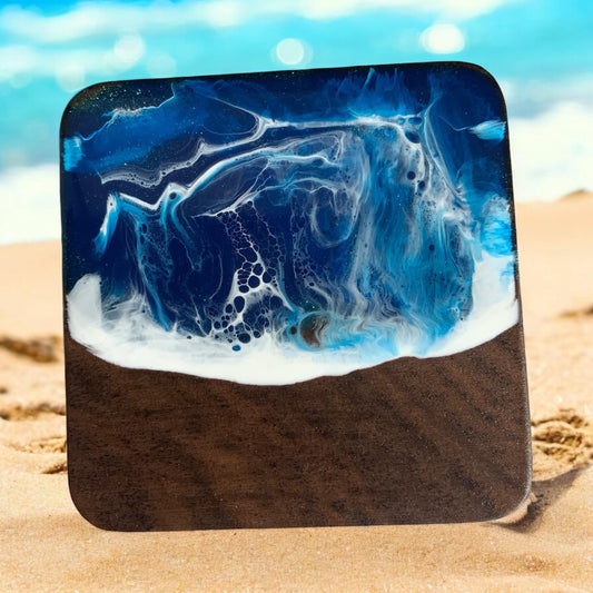 Schmuckkästchen aus Nussbaum Holz ocean Art design Ring Aufbewahrung Handarbeit Geschenke Schmuckschatulle Schmuckorganizer Verpackung