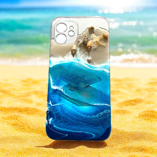 Ocean Art Handyhülle Handy Cover meeresdesign maritime Wellen Muscheln ocean Handy Hülle handycover I phone iPhone 12