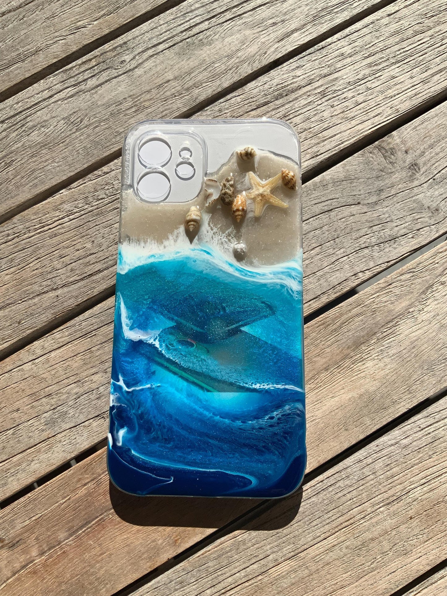 Ocean Art Handyhülle Handy Cover meeresdesign maritime Wellen Muscheln ocean Handy Hülle handycover I phone iPhone 12