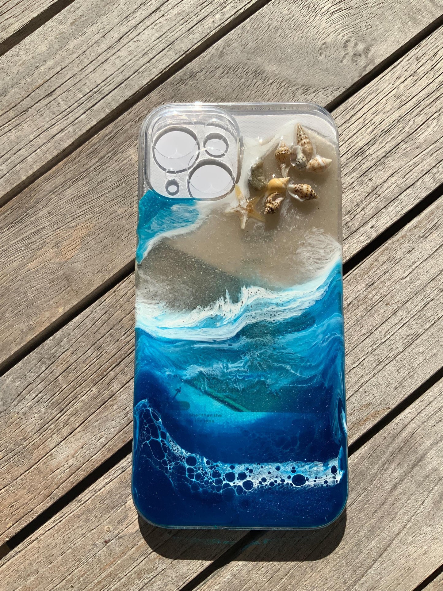 Ocean Art Handyhülle Handy Cover meeresdesign maritime Wellen Muscheln ocean Handy Hülle handycover I phone iPhone 15