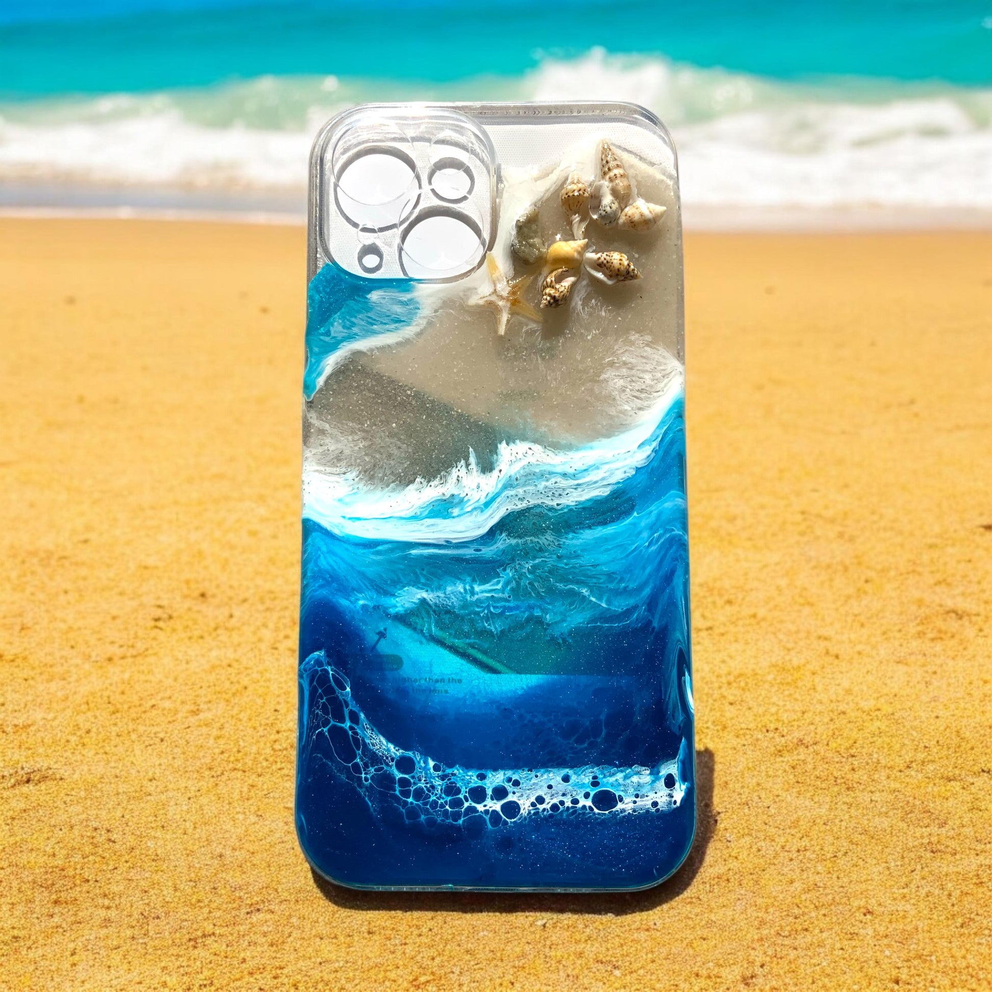 Ocean Art Handyhülle Handy Cover meeresdesign maritime Wellen Muscheln ocean Handy Hülle handycover I phone iPhone 15