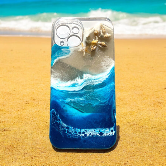 Ocean Art Handyhülle Handy Cover meeresdesign maritime Wellen Muscheln ocean Handy Hülle handycover I phone iPhone 15