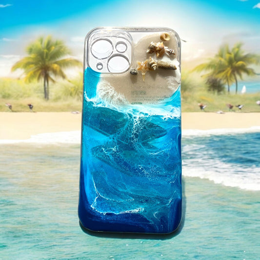 Ocean Art Handyhülle Handy Cover meeresdesign maritime Wellen Muscheln ocean Handy Hülle handycover I phone iPhone 15