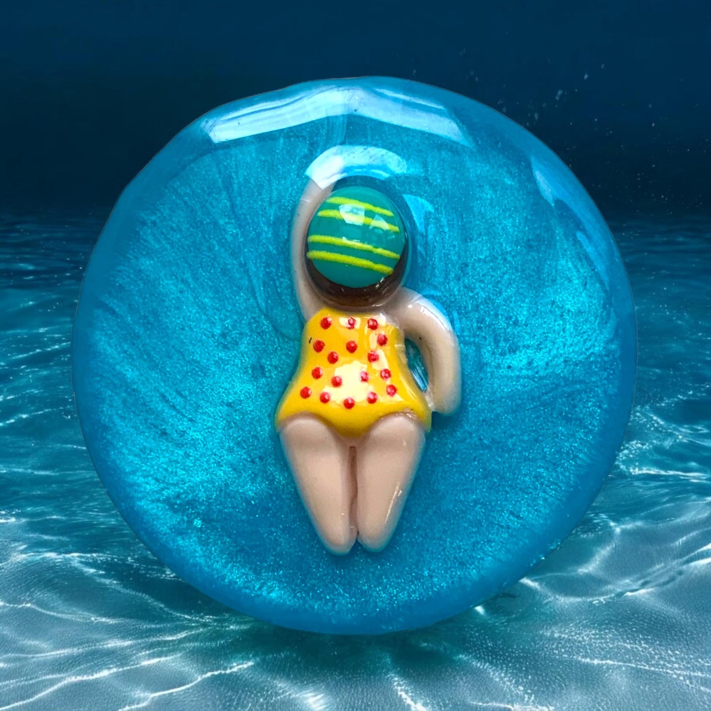Handyhalter Ocean Art Resin mit Muscheln und Sand Handgemacht Handy Grip Pop Socket Smartphone Halterung Meer Seestern Glitzer Blau Handy