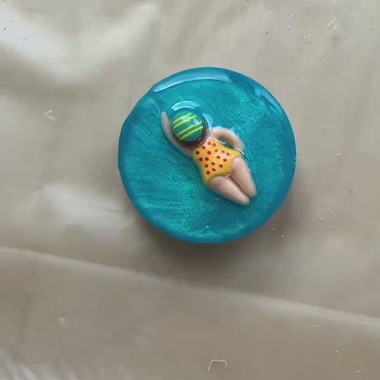 Handyhalter Ocean Art Resin mit Muscheln und Sand Handgemacht Handy Grip Pop Socket Smartphone Halterung Meer Seestern Glitzer Blau Handy