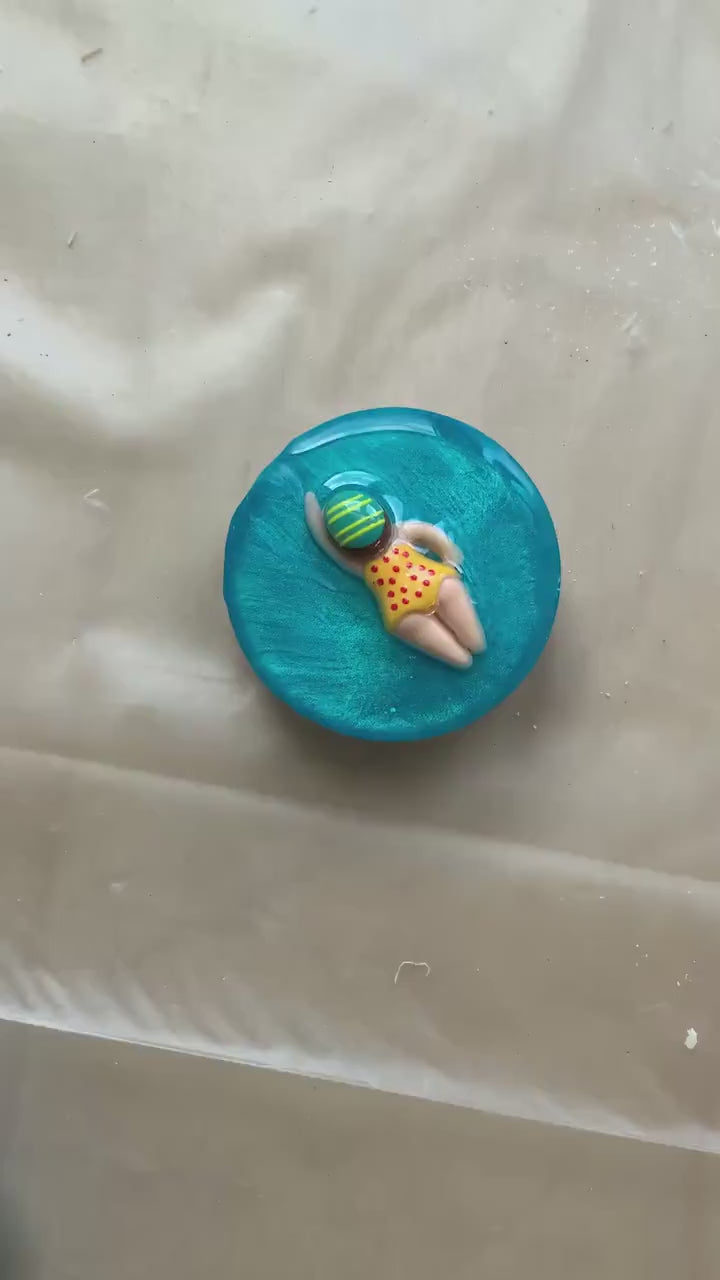 Handyhalter Ocean Art Resin mit Muscheln und Sand Handgemacht Handy Grip Pop Socket Smartphone Halterung Meer Seestern Glitzer Blau Handy