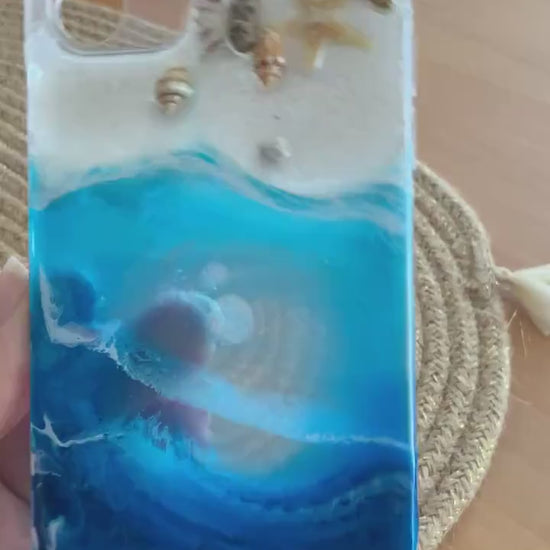 Ocean Art Handyhülle Handy Cover meeresdesign maritime Wellen Muscheln ocean Handy Hülle handycover I phone iPhone 12