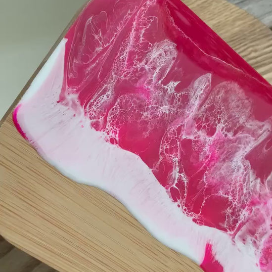 Butterdose mit Ocean Art Deckel aus Resin Bambus Keramik handveredelt maritime Kuechendeko Geschenkidee Unikat Küchenaccessoire