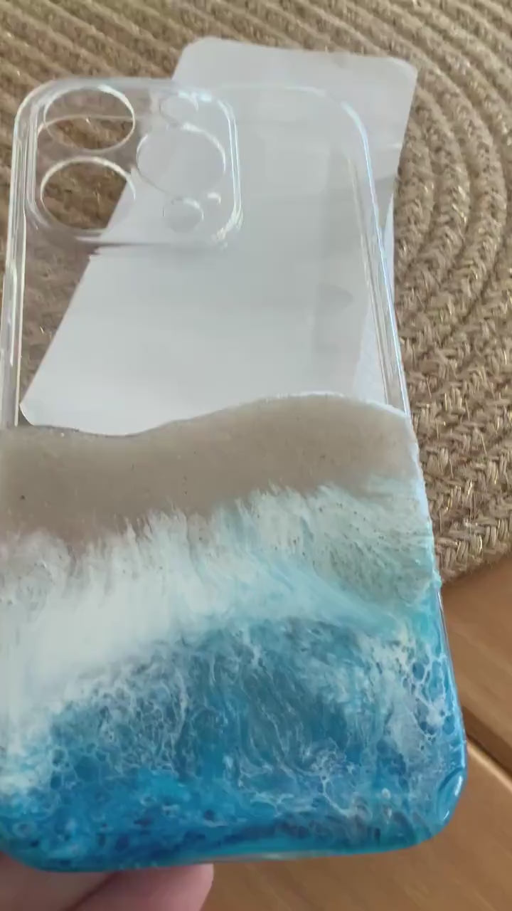 Ocean Art Handyhülle Handy Cover meeresdesign maritime Wellen Muscheln ocean Handy Hülle handycover I phone iPhone 16 pro